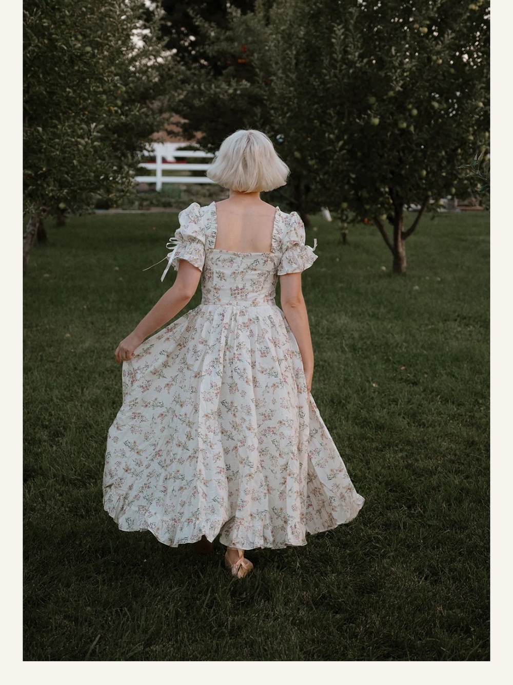Ava Gowns Amelia Ribbon Floral Dress in Ivory - Picture 4 of 8